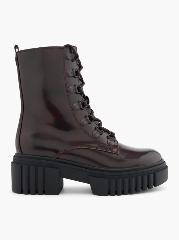 Catwalk Ankelstøvle med snøre Bordeaux Sale