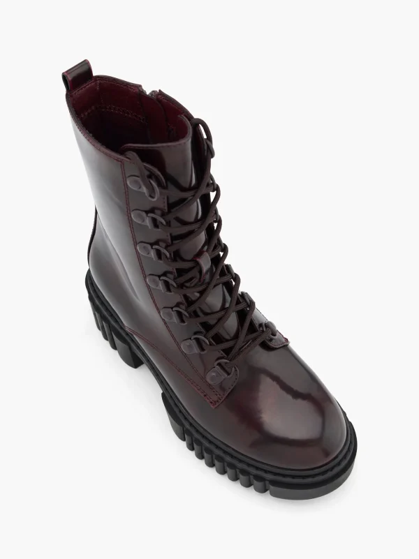 Catwalk Ankelstøvle med snøre Bordeaux Sale