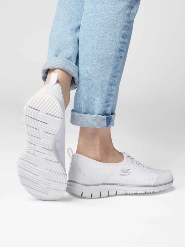 Skechers Flad sko Hvid Outlet