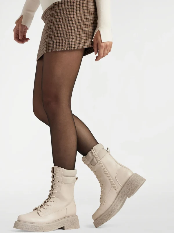 Catwalk Snørestøvle Beige Online