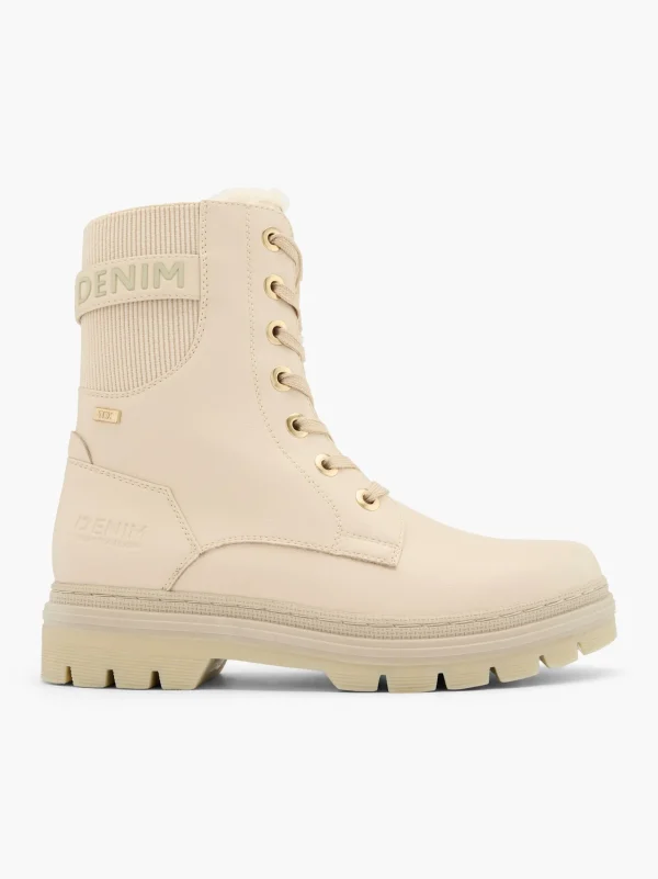 TOM TAILOR Snørestøvle Beige Fashion