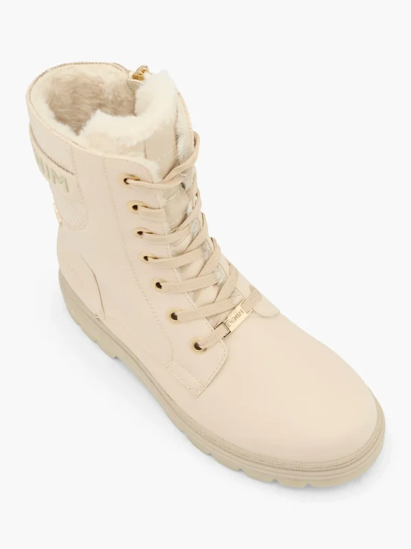 TOM TAILOR Snørestøvle Beige Fashion